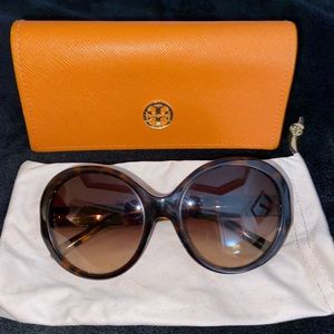 Authentic Tory Burch sunglasses with original dust cloth and case.